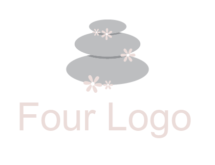 stones with flowers massage logo