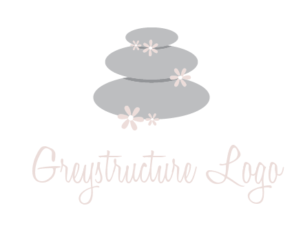 stones with flowers massage logo