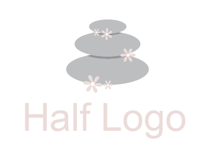 stones with flowers massage logo