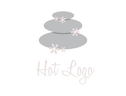stones with flowers massage logo