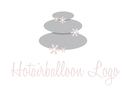 stones with flowers massage logo