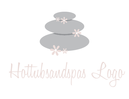 stones with flowers massage logo