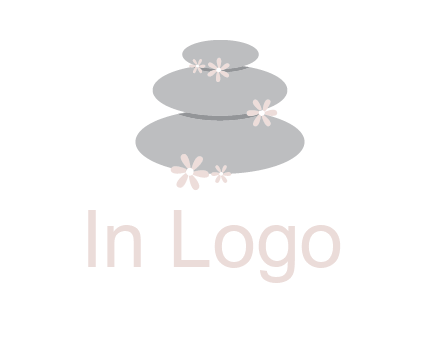stones with flowers massage logo