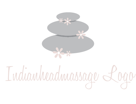 stones with flowers massage logo