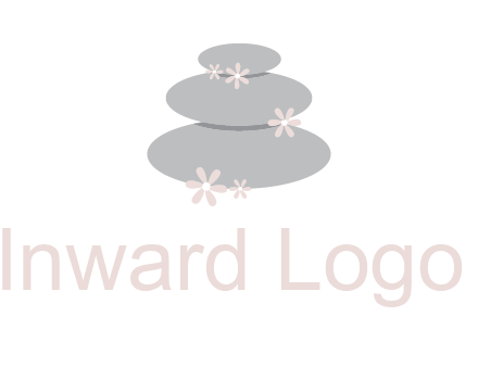 stones with flowers massage logo