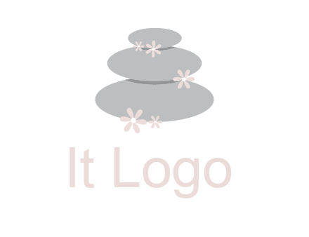 stones with flowers massage logo