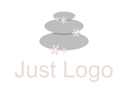 stones with flowers massage logo