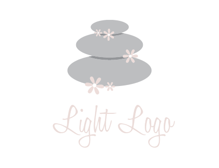 stones with flowers massage logo