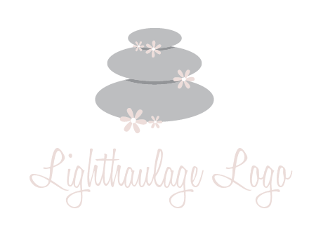 stones with flowers massage logo