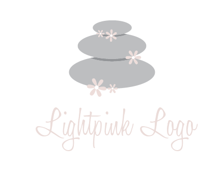 stones with flowers massage logo