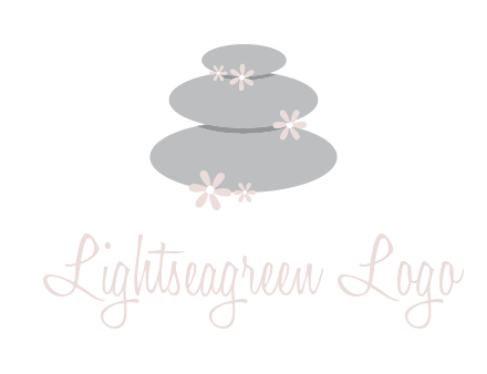 stones with flowers massage logo
