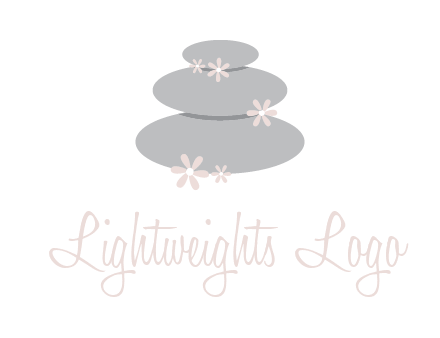 stones with flowers massage logo