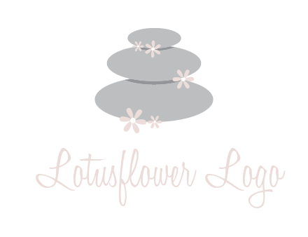stones with flowers massage logo