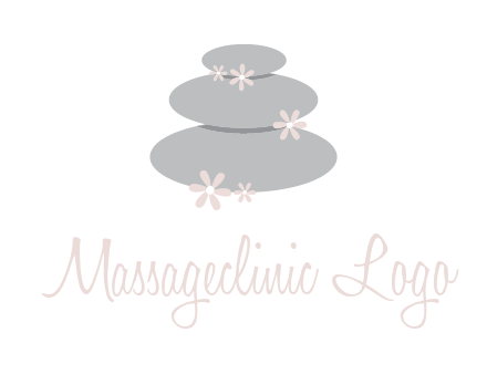 stones with flowers massage logo