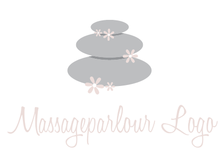 stones with flowers massage logo