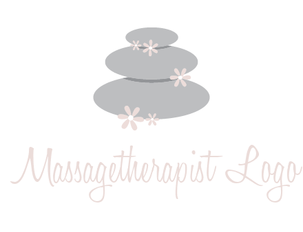 stones with flowers massage logo