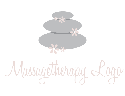 stones with flowers massage logo