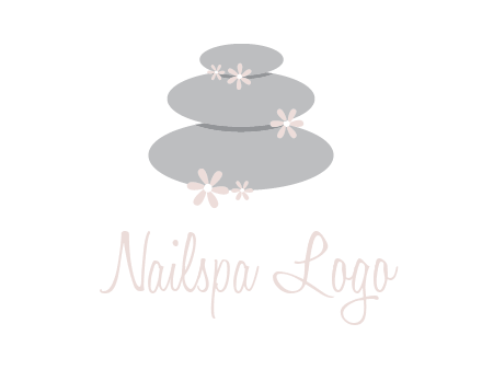 stones with flowers massage logo