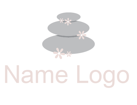 stones with flowers massage logo