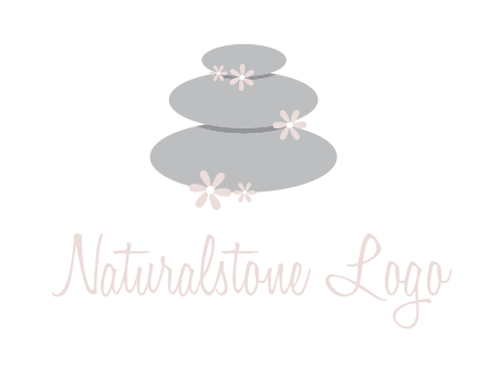 stones with flowers massage logo