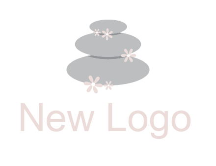 stones with flowers massage logo