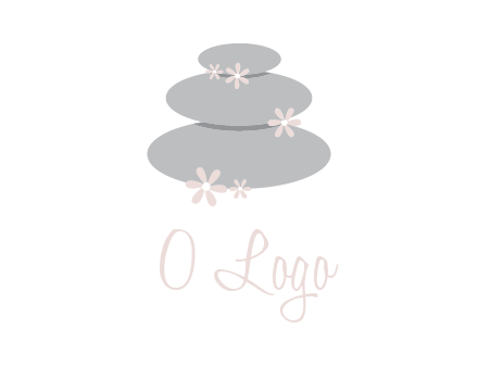 stones with flowers massage logo