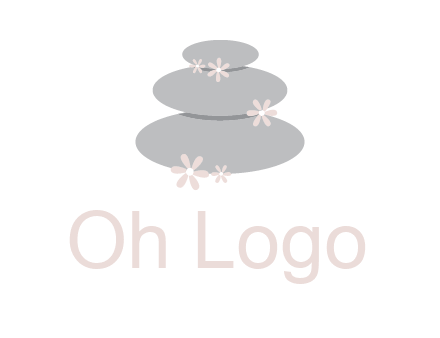 stones with flowers massage logo