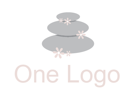 stones with flowers massage logo