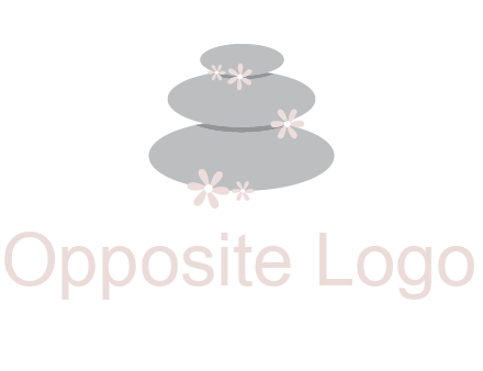 stones with flowers massage logo