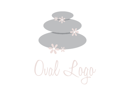 stones with flowers massage logo