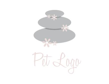 stones with flowers massage logo