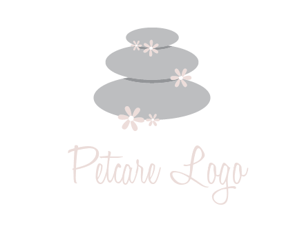 stones with flowers massage logo