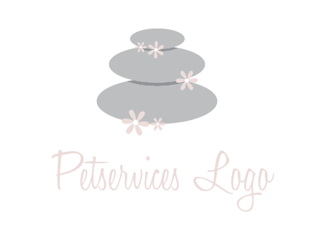 stones with flowers massage logo