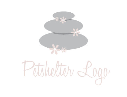 stones with flowers massage logo