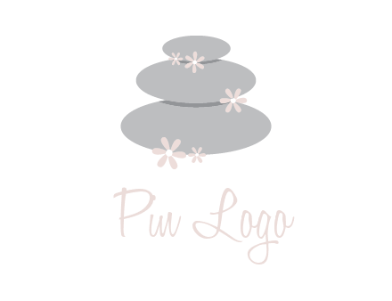 stones with flowers massage logo