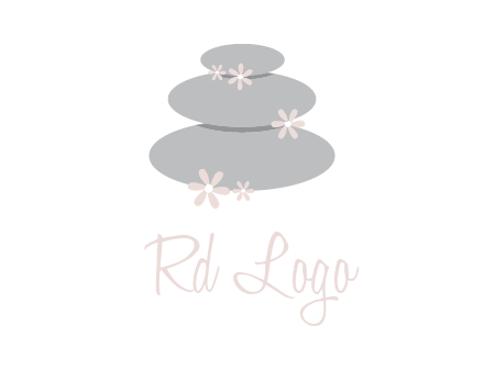 stones with flowers massage logo