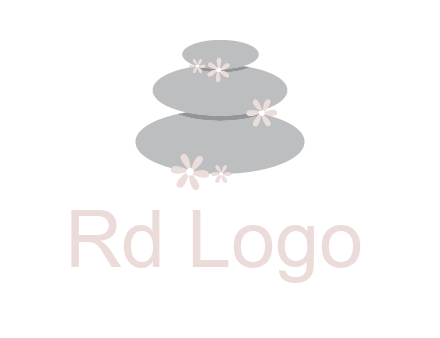 stones with flowers massage logo