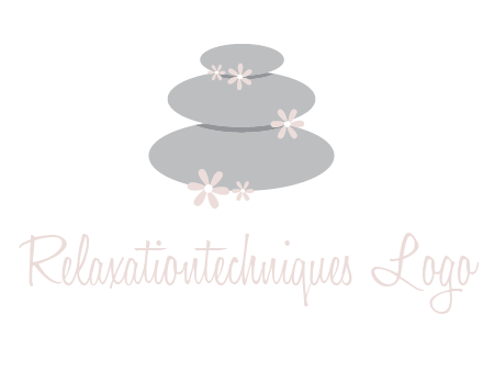 stones with flowers massage logo