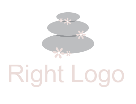 stones with flowers massage logo