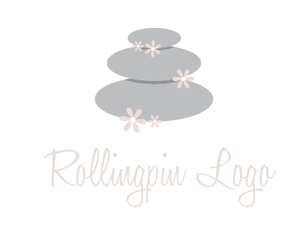 stones with flowers massage logo