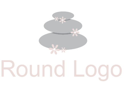 stones with flowers massage logo