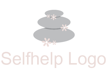 stones with flowers massage logo