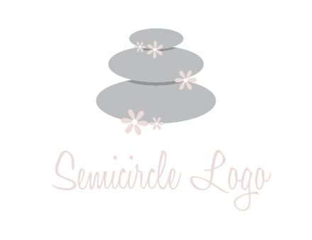 stones with flowers massage logo