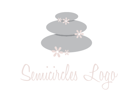 stones with flowers massage logo