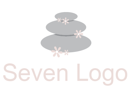 stones with flowers massage logo