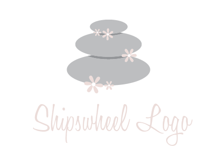 stones with flowers massage logo