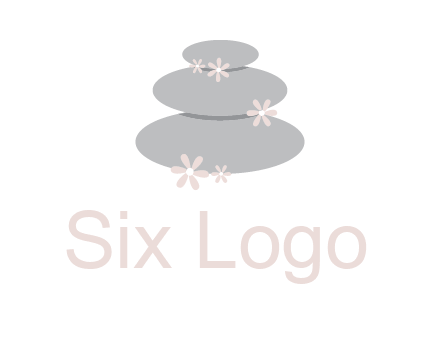 stones with flowers massage logo