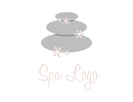 stones with flowers massage logo