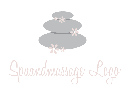 stones with flowers massage logo