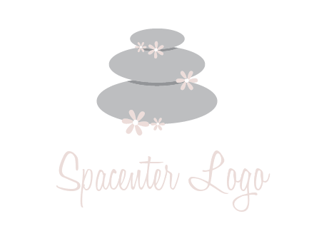 stones with flowers massage logo